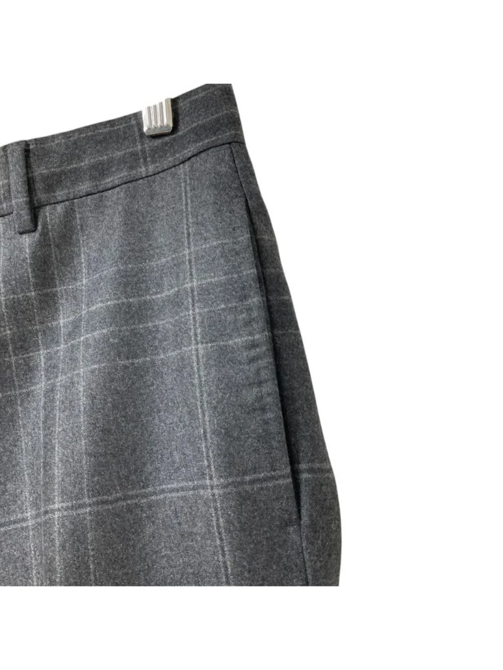 Gucci Plaid Tailored Jacket Trousers Pants Suit Set Gray